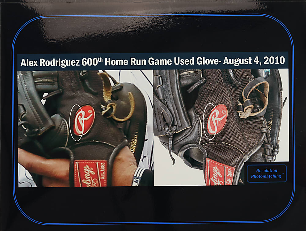 2010 Alex Rodriguez New York Yankees Signed Game-Used Glove - Photomatched to 62 Games Including 600th Home Run