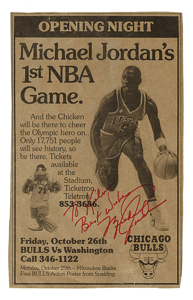 Michael Jordan Signed Cut- JSA