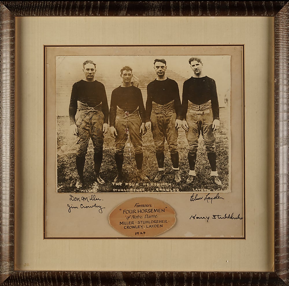 Notre Dame "Four Horsemen" Signed Photograph - PSA/DNA