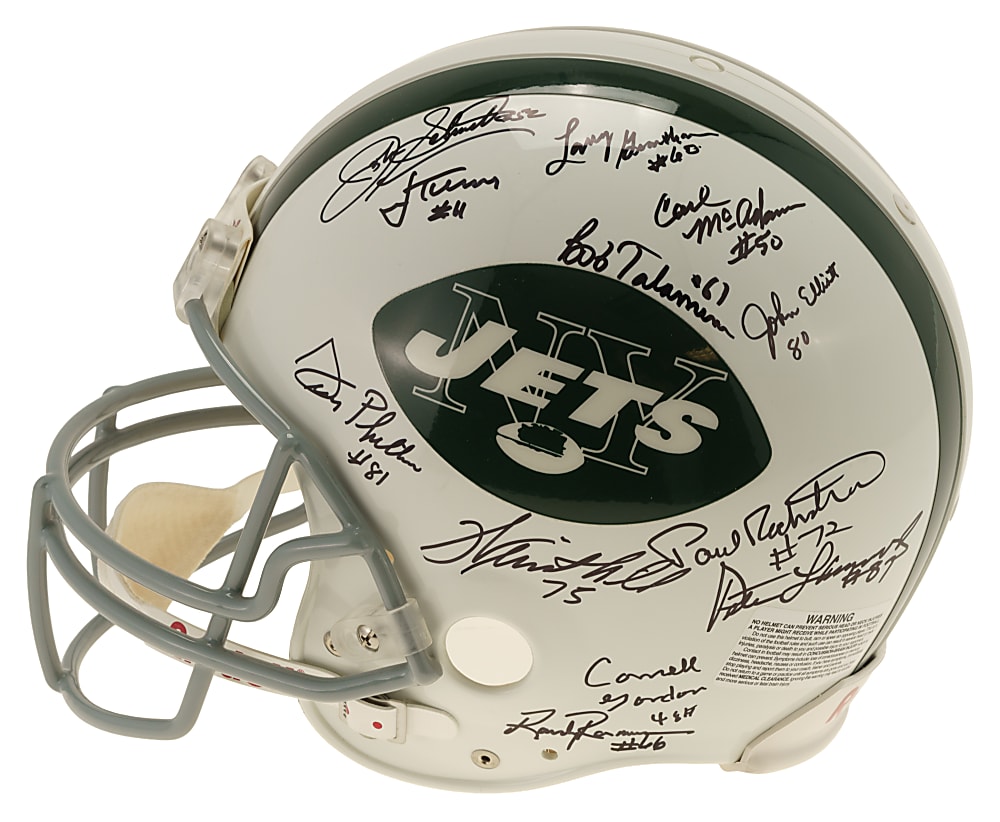 1969 New York Jets World Champions Team-Signed Reunion Helmet