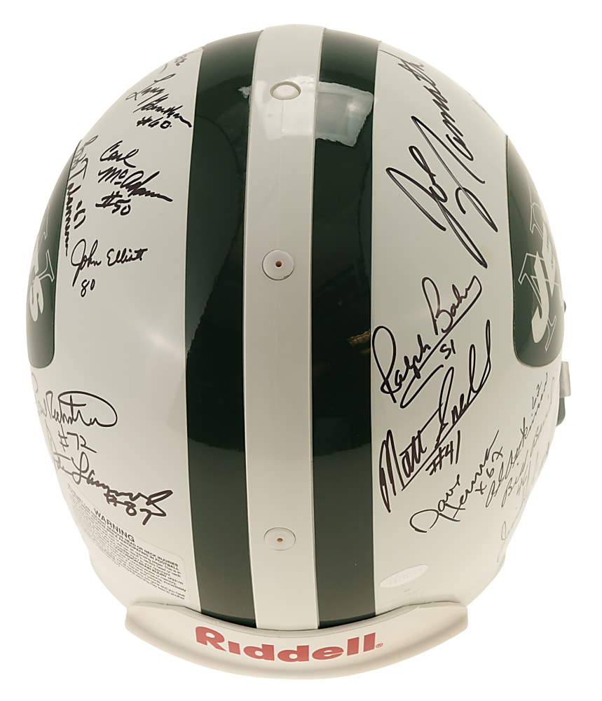 1969 New York Jets World Champions Team-Signed Reunion Helmet