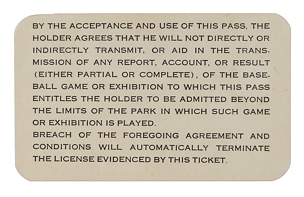 1971 George Sisler National League Season Pass in Original Presentation Wallet