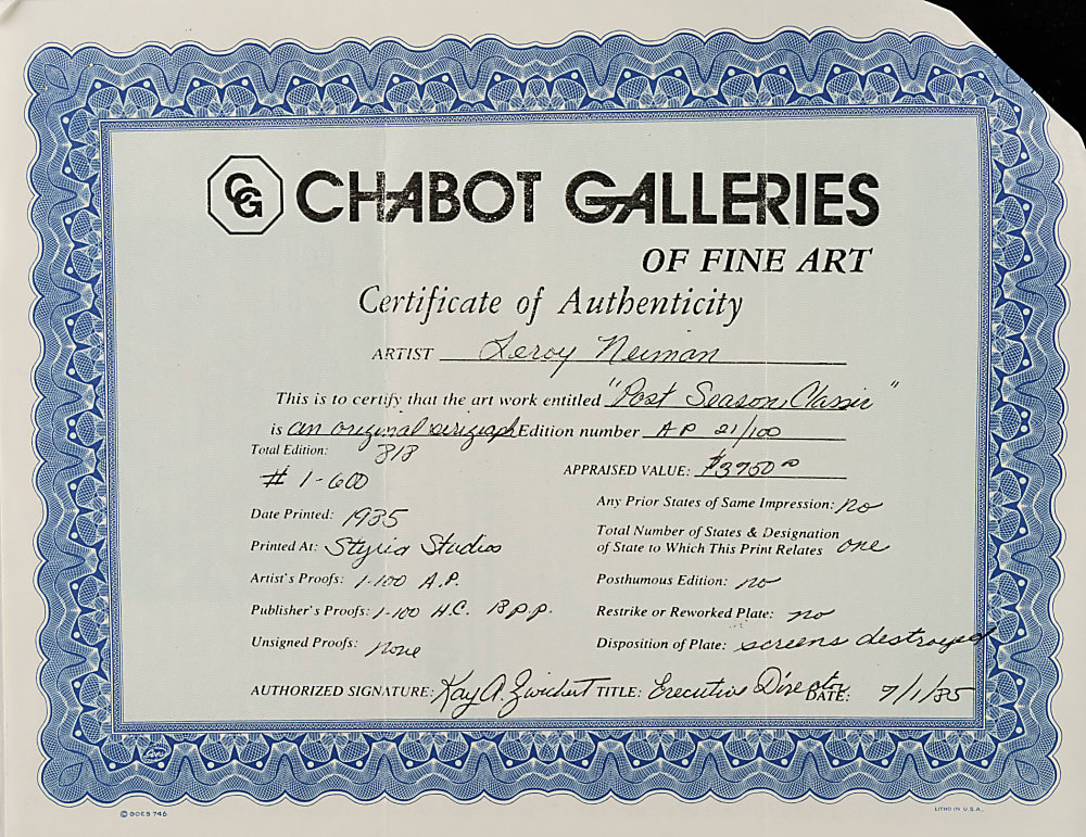 San Francisco 49ers vs. Miami Dolphins "Post Season Classic" Limited-Edition LeRoy Neiman Serigraph - Artist's Proof