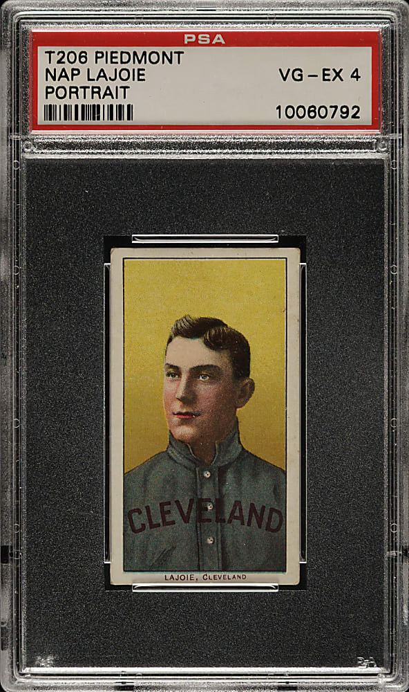 1909-1911 T206 White Border Nap Lajoie Portrait PSA VG-EX 4
