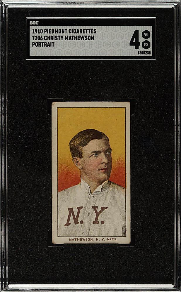 1909-1911 T206 White Border Christy Mathewson Portrait SGC VG/EX 4