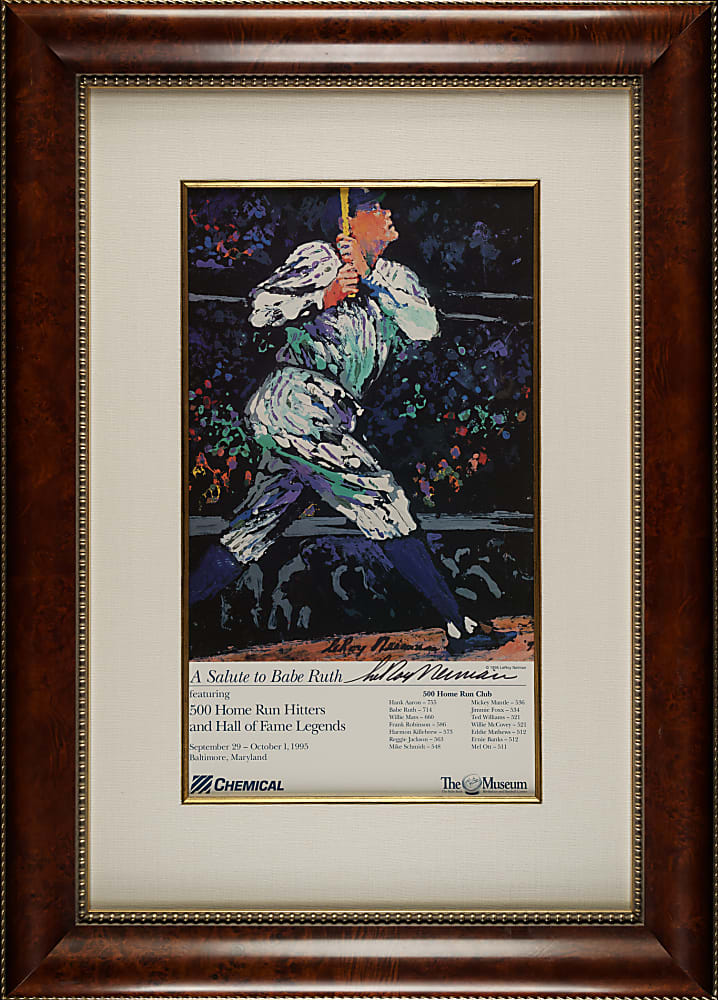 1995 Babe Ruth Print Signed by LeRoy Neiman