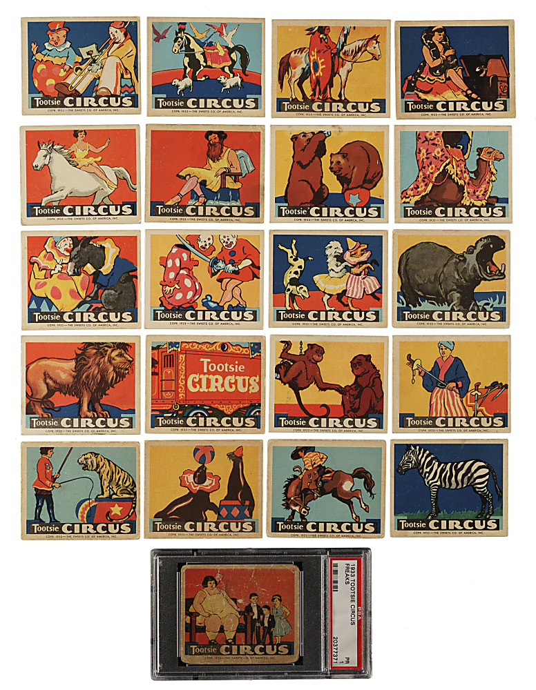 1933 R152 Sweets Company of America "Tootsie Circus" Complete Set (25)