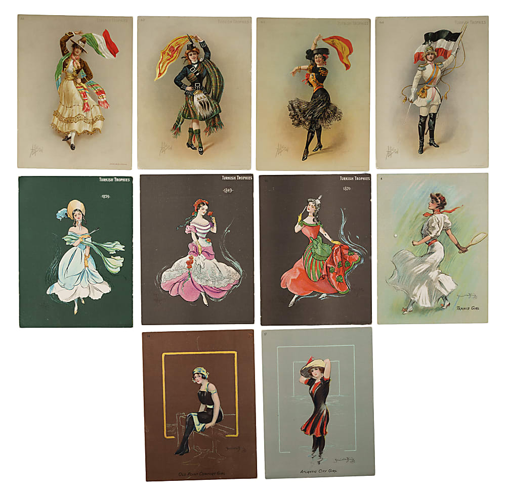 1902-1903 T7 Turkish Trophies "Hamilton King Girls" Collection (54) Including Complete and Near-Complete Sets