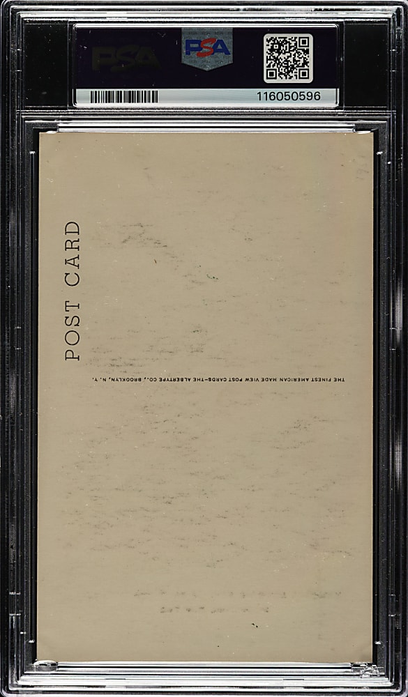 Signed 1946-1952 Albertype (Type 2) Black-and-White Hall of Fame Postcard Jimmie Foxx PSA/DNA GEM MINT 10