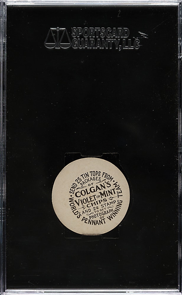 Extremely Rare 1912-1913 E270-2 Colgan's Chips "Tin Tops" Ty Cobb SGC EX/NM+ 82