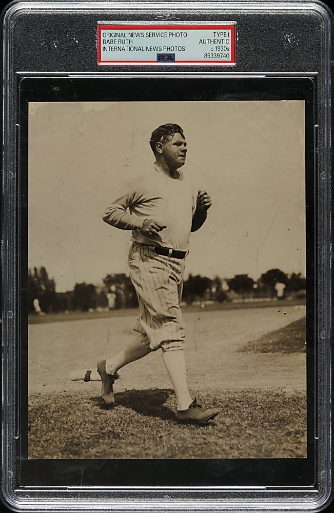 Circa 1930s Babe Ruth Original International News Photograph PSA/DNA Type I