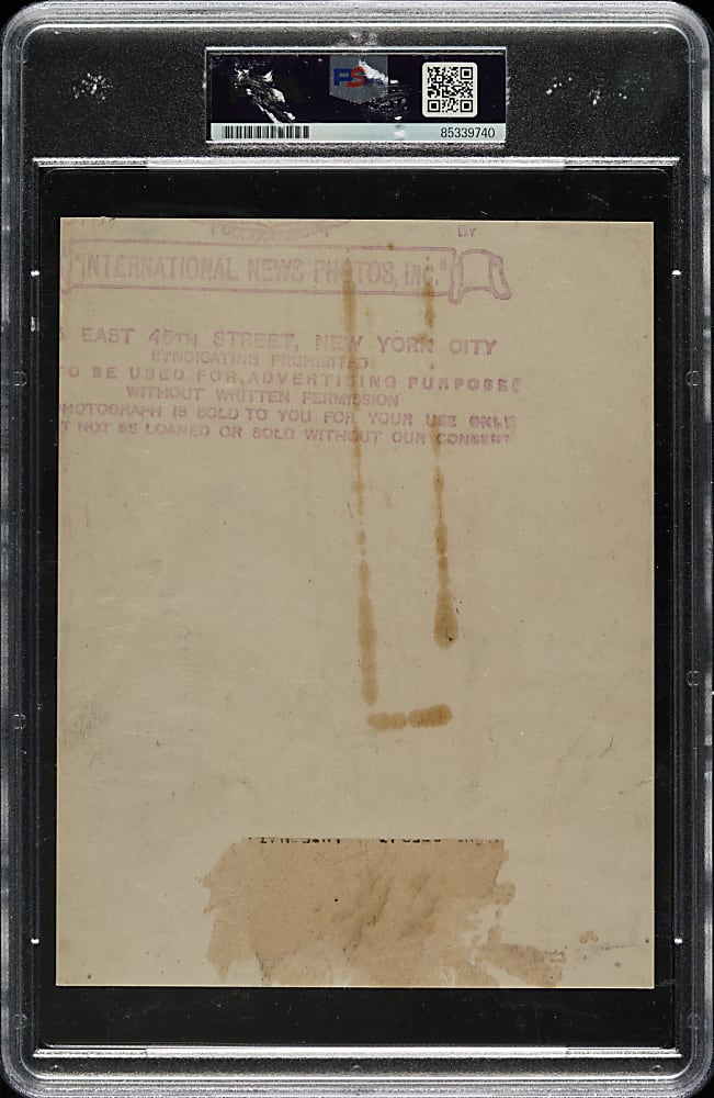 Circa 1930s Babe Ruth Original International News Photograph PSA/DNA Type I