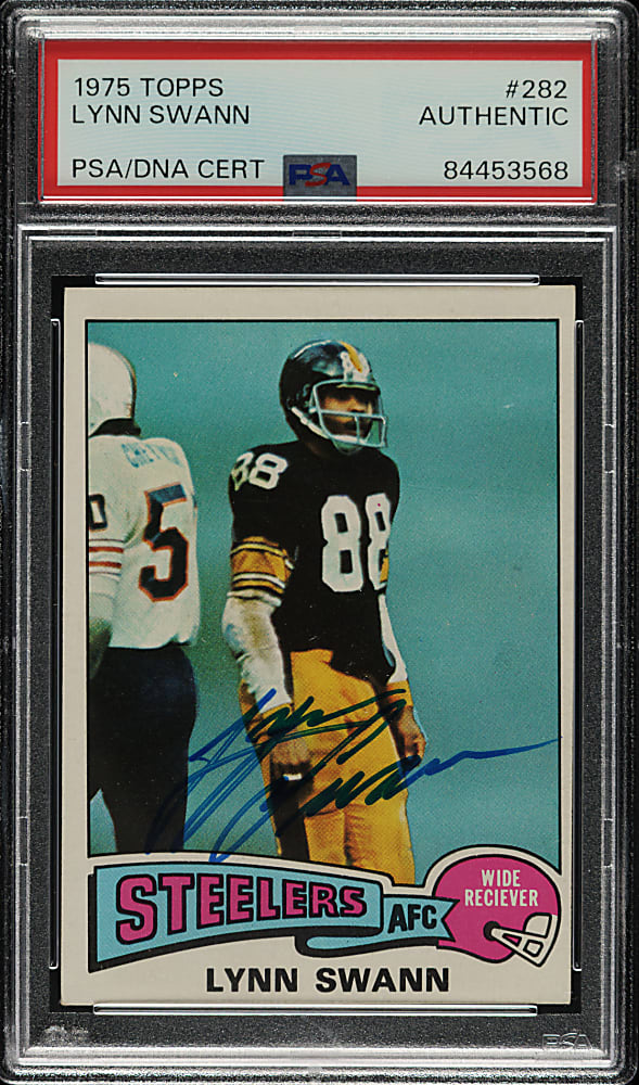 Signed 1975 Topps Football #282 Lynn Swann Rookie - PSA/DNA