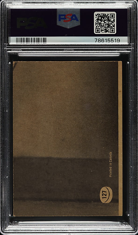 Signed 1967-1968 Topps Hockey #127 Tim Horton All-Star - PSA/DNA - The Only PSA-Graded Example!