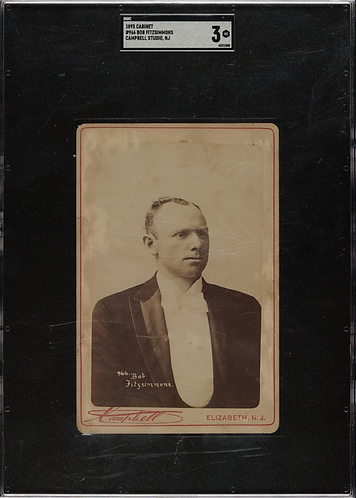 Circa 1895 Campbell Studios Cabinet #966 Bob Fitzsimmons SGC VG 3