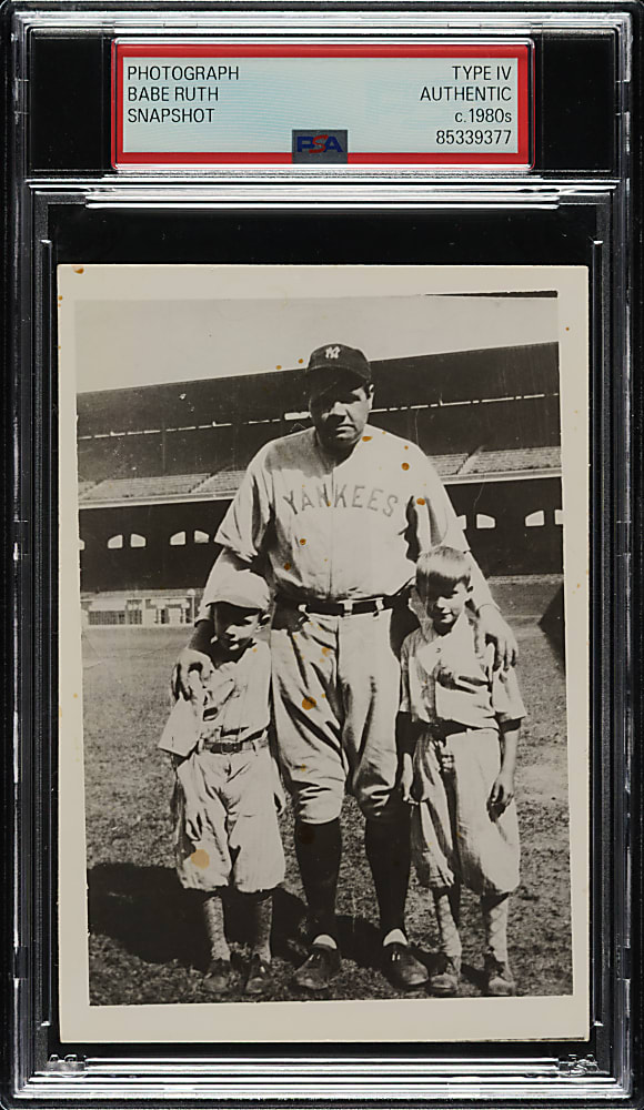 Circa 1980s Babe Ruth Snapshot Photograph PSA/DNA Type IV