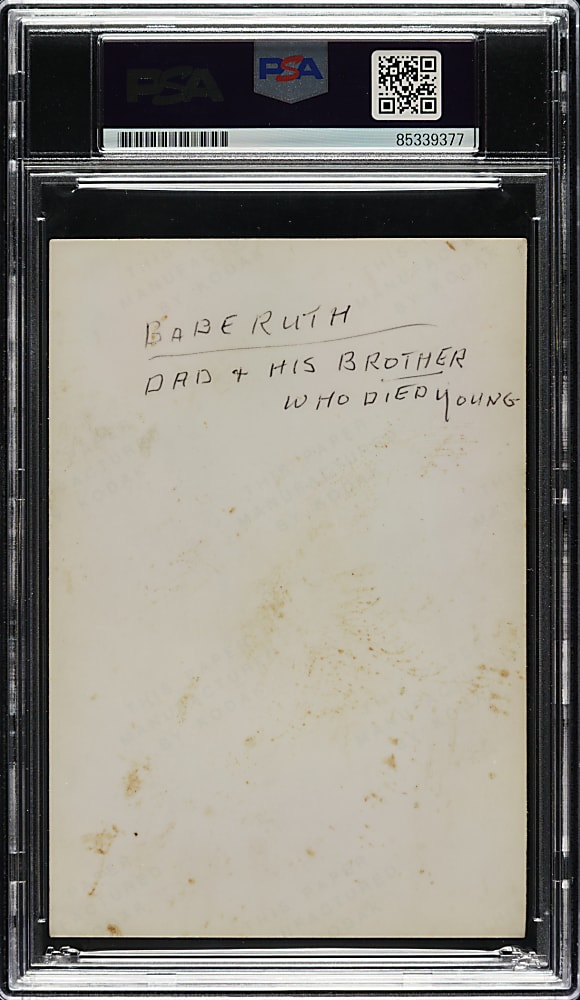 Circa 1980s Babe Ruth Snapshot Photograph PSA/DNA Type IV