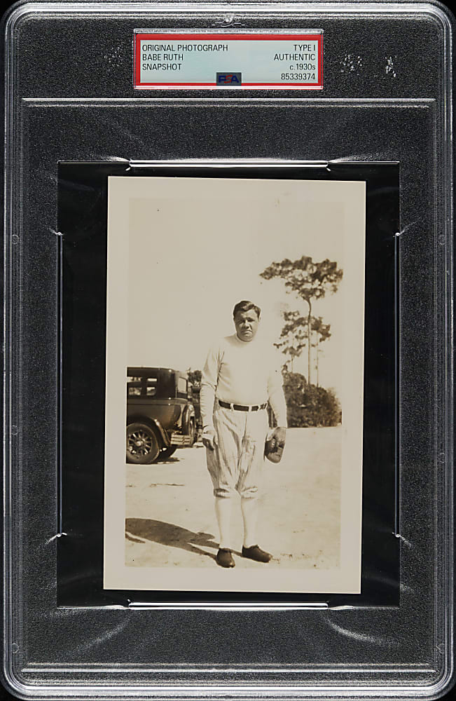 Circa 1930s Babe Ruth Original Snapshot Photograph PSA/DNA Type I