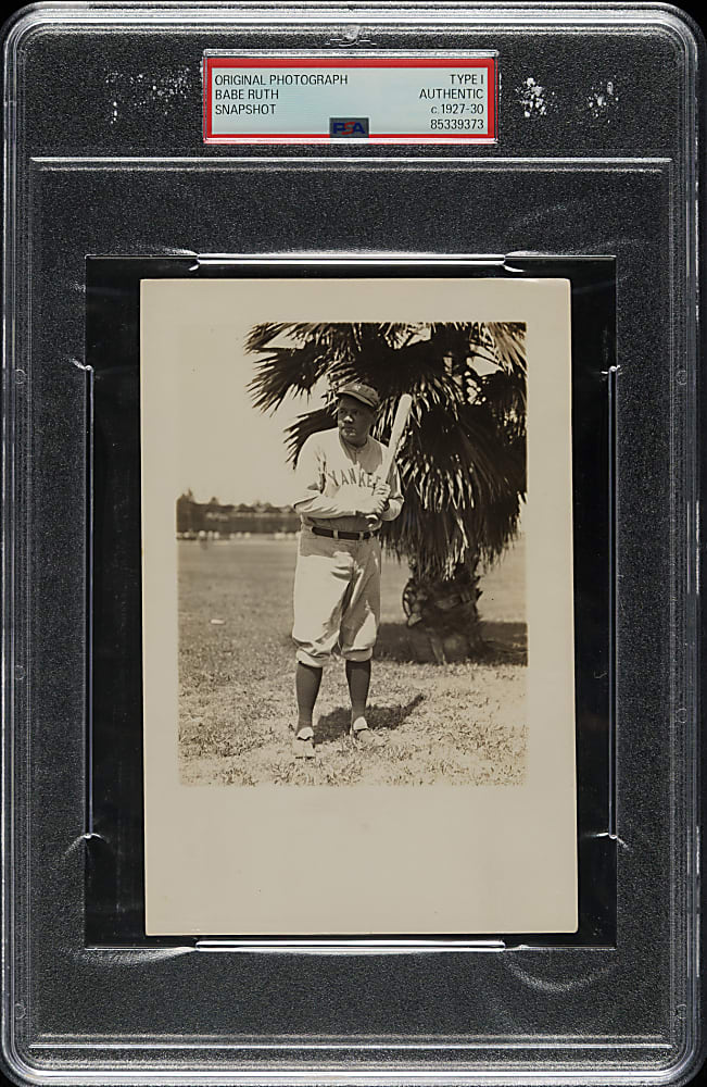 Circa 1927-1930 Babe Ruth Original Snapshot Photograph PSA/DNA Type I
