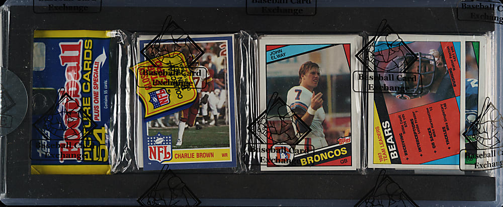 1984 Topps Football Unopened Rack Pack - BBCE - John Elway Rookie on Top