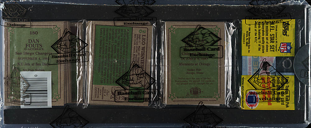 1984 Topps Football Unopened Rack Pack - BBCE - John Elway Rookie on Top