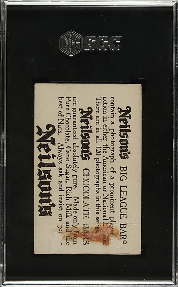 1922 V61 Neilson's Chocolate (Type 1) #37 Babe Ruth SGC FAIR 1.5