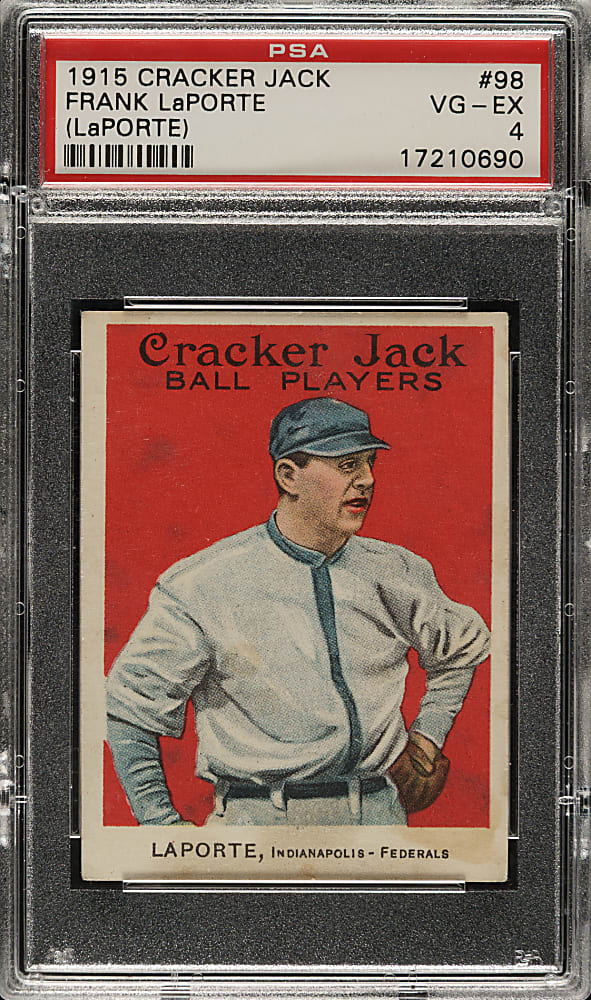 1915 E145 Cracker Jack #98 Frank LaPorte PSA VG-EX 4