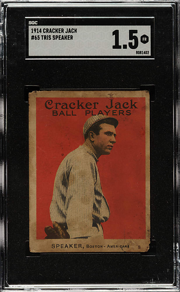 1914 E145 Cracker Jack #65 Tris Speaker SGC FAIR 1.5