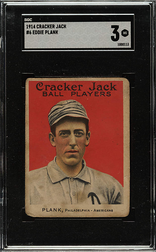 1914 E145 Cracker Jack #6 Eddie Plank SGC VG 3