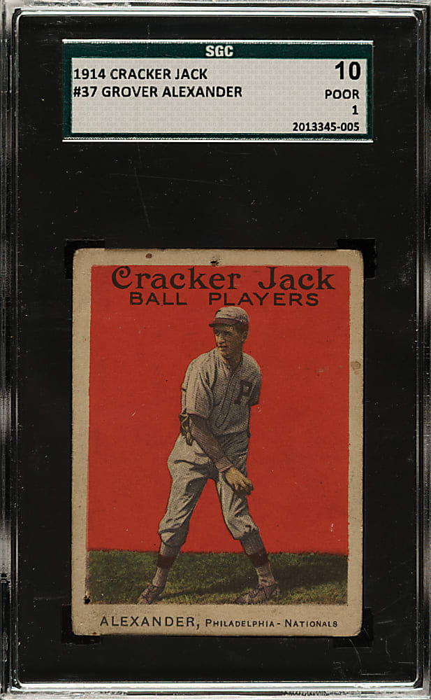 1914 E145 Cracker Jack #37 Grover Alexander SGC POOR 10