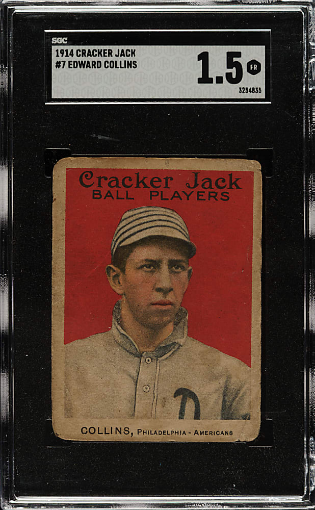 1914 E145 Cracker Jack #7 Eddie Collins SGC FAIR 1.5