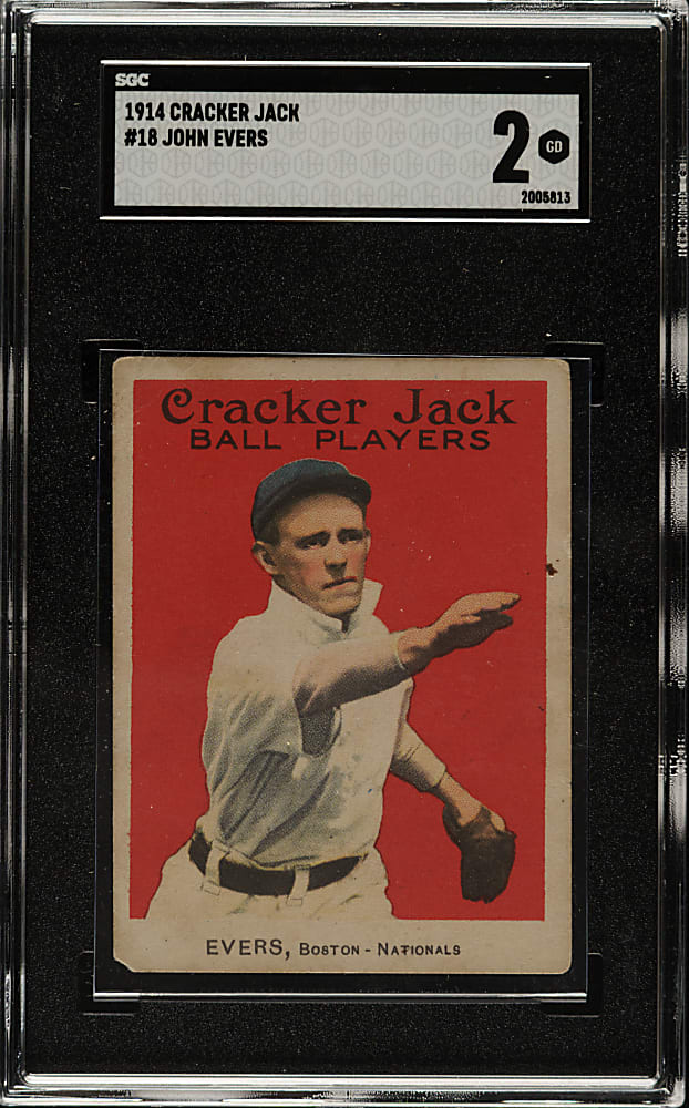 1914 E145 Cracker Jack #18 Johnny Evers SGC GOOD 2
