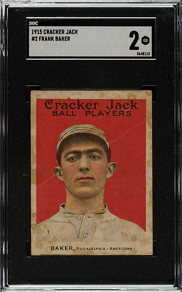 1915 E145 Cracker Jack #2 Frank Baker SGC GOOD 2