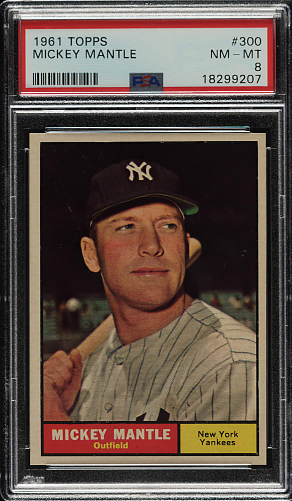 1961 Topps #300 Mickey Mantle PSA NM-MT 8