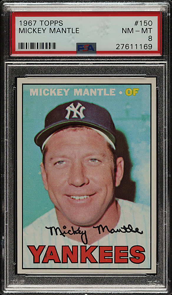 1967 Topps #150 Mickey Mantle PSA NM-MT 8