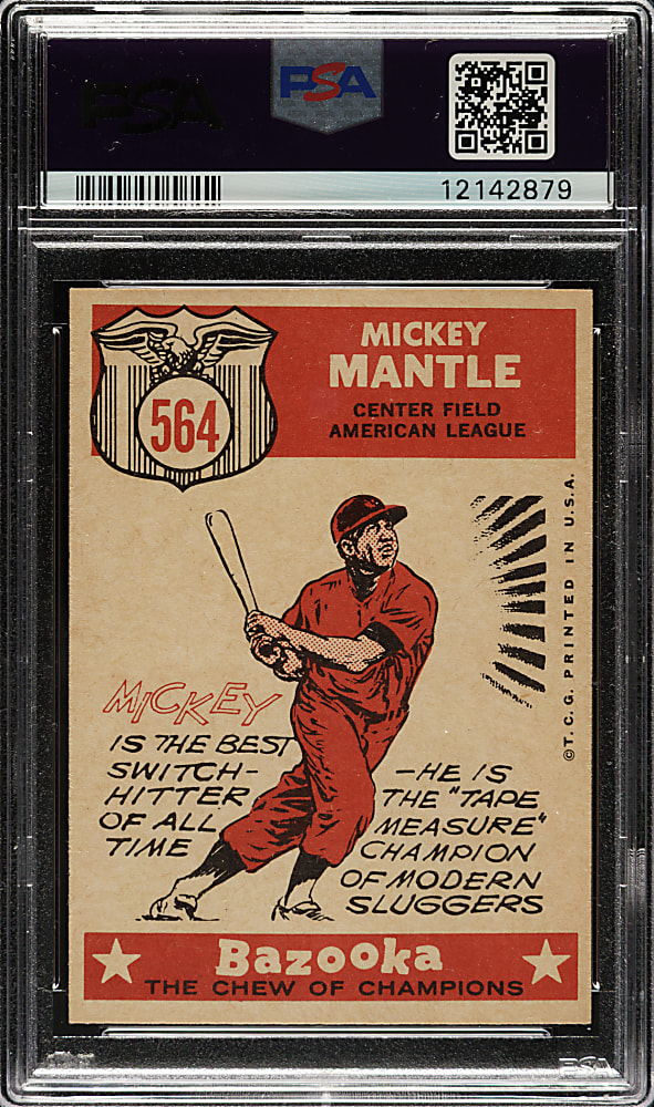 1959 Topps #564 Mickey Mantle All-Star PSA NM-MT 8