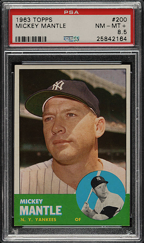1963 Topps #200 Mickey Mantle PSA NM-MT+ 8.5