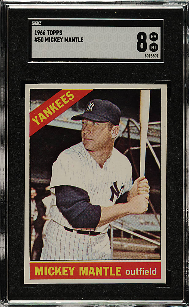 1966 Topps #50 Mickey Mantle SGC NM/MT 8