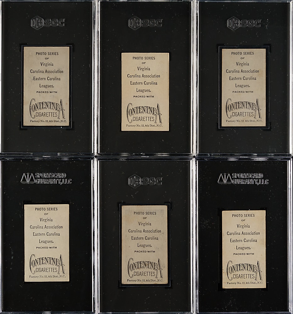 1910 T209 Contentnea Cigarettes "Photo Series" Partial Set (117/224) Including 96 SGC- and PSA-Graded Cards