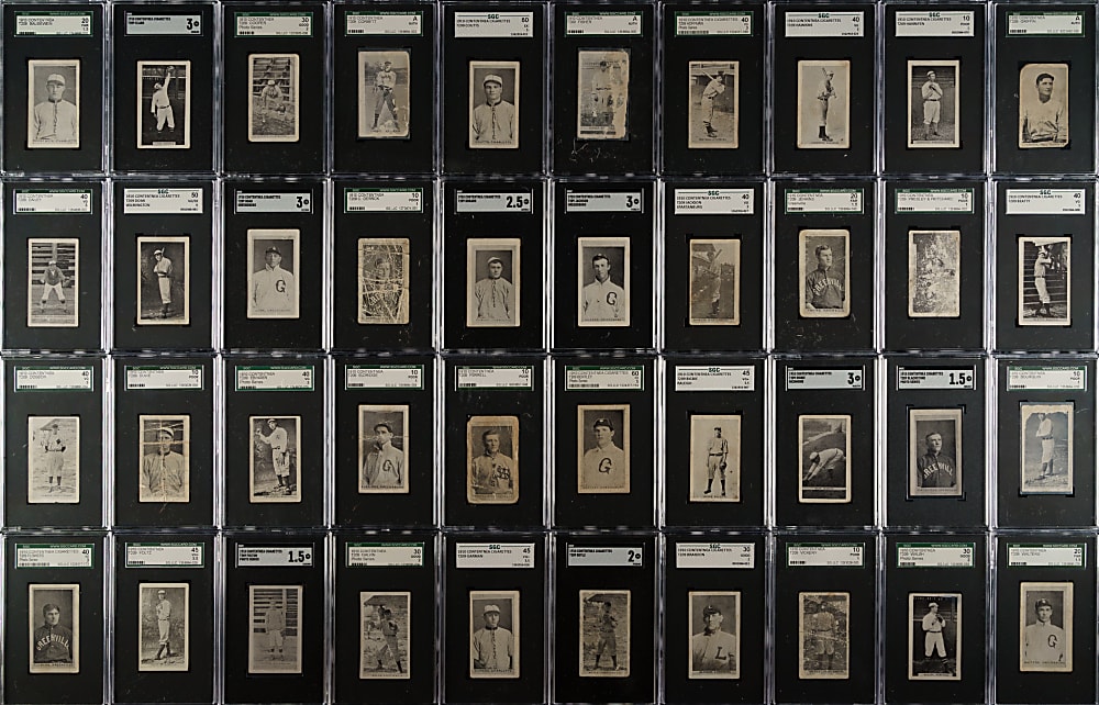 1910 T209 Contentnea Cigarettes "Photo Series" Partial Set (117/224) Including 96 SGC- and PSA-Graded Cards