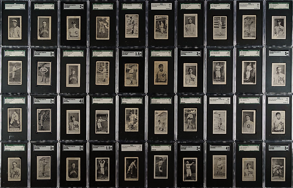 1910 T209 Contentnea Cigarettes "Photo Series" Partial Set (117/224) Including 96 SGC- and PSA-Graded Cards