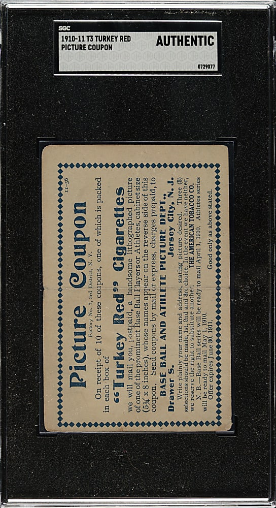 1911 T3 Turkey Red #9 Ty Cobb PSA VG-EX 4 - Rare Checklist (No Offer) Reverse - 1 of 1 - Highest Graded!