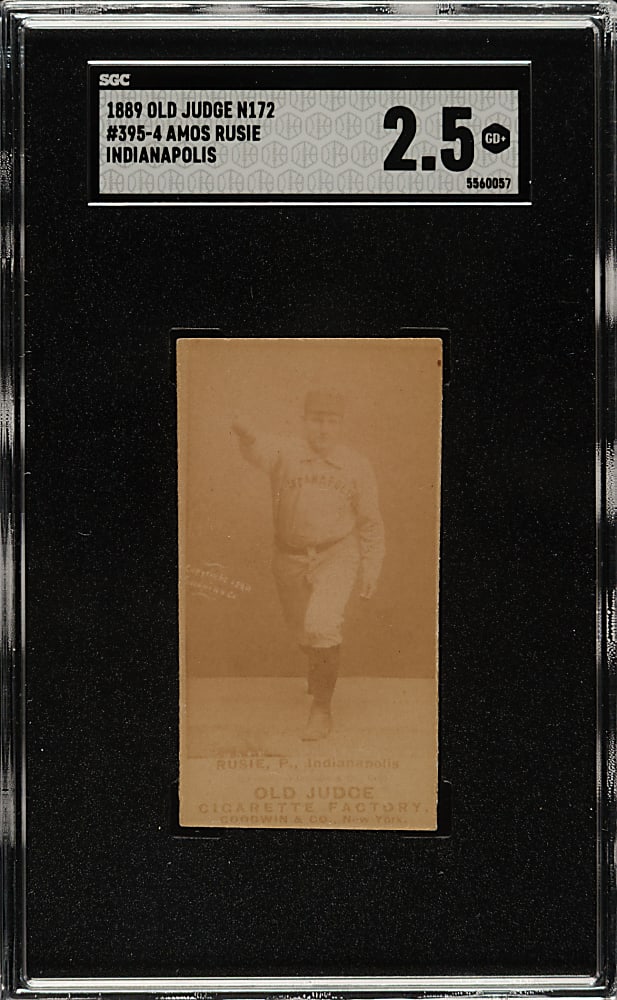 1889 N172 Old Judge Amos Rusie Rookie SGC GOOD+ 2.5