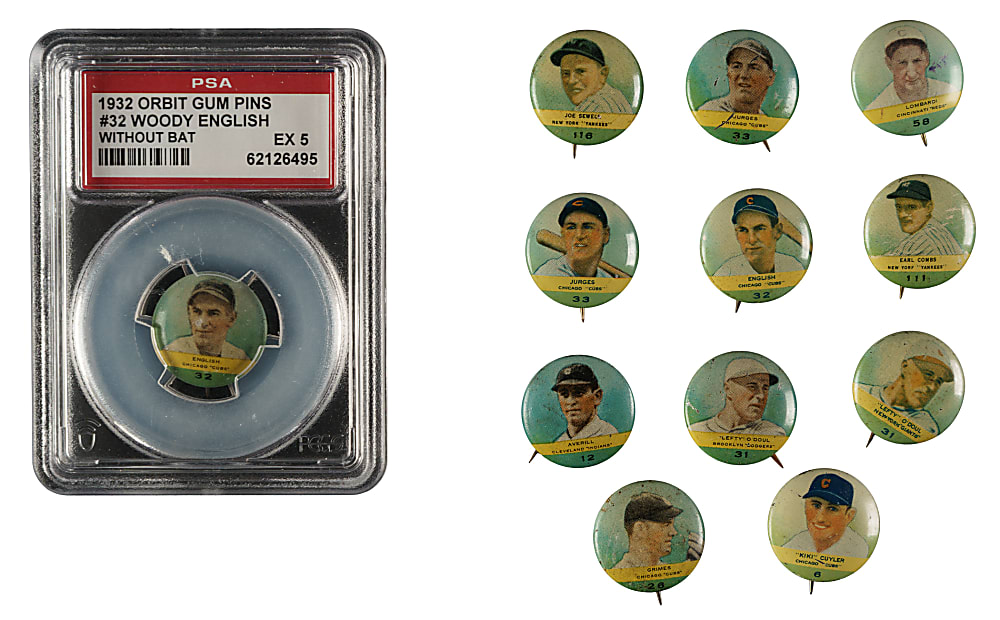 1932 PR2 Orbit Gum Pins - Numbered Complete Set (57)