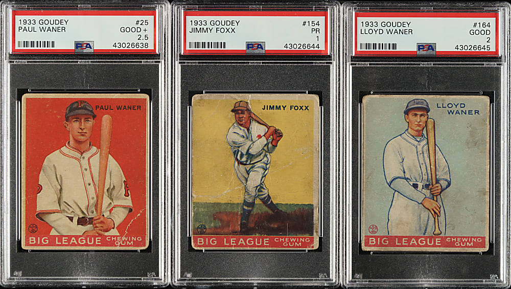 1933 R319 Goudey Partial Set (159/240) Including 12 PSA-Graded Cards