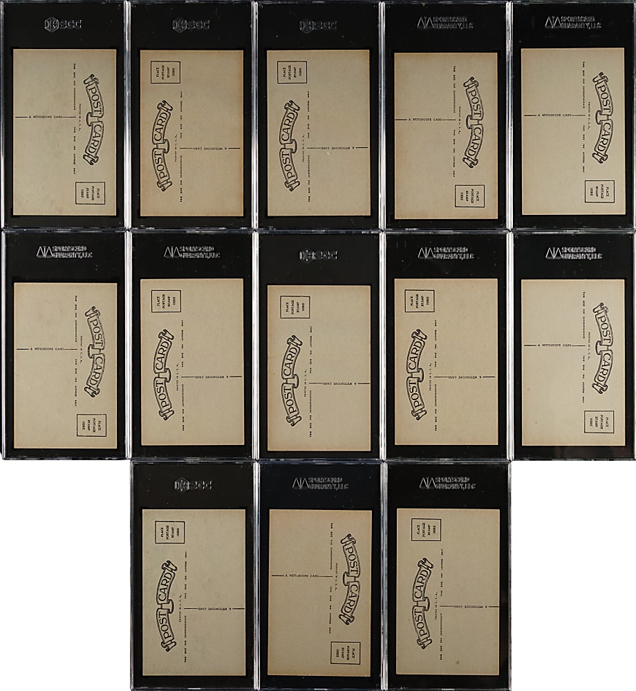 1944 "Follies Girls" Mutoscope Pinup Cards SGC-Graded Partial Set (17/32) - All with Postcard Backs