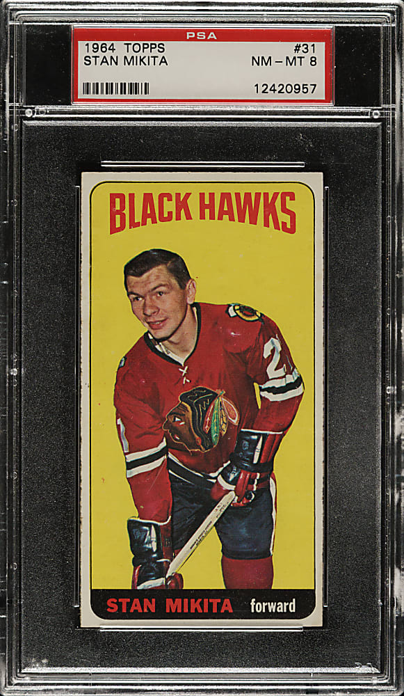 1964-1965 Topps Hockey #31 Stan Mikita PSA NM-MT 8