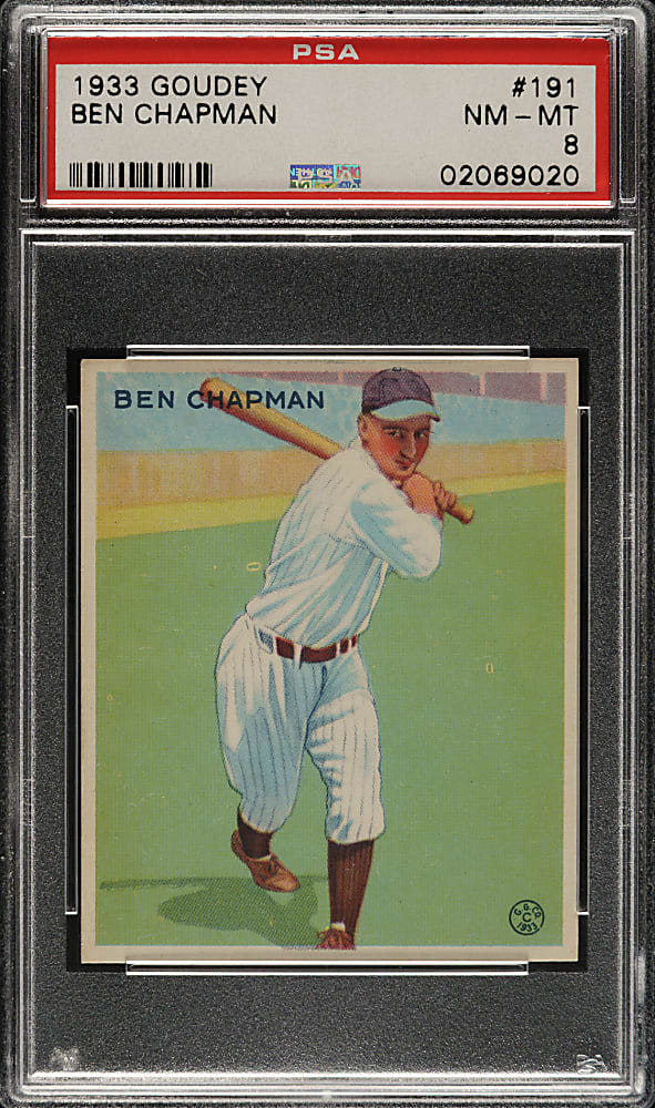 1933 R319 Goudey #191 Ben Chapman PSA NM-MT 8