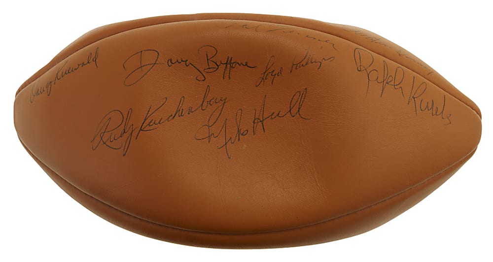 1968 Chicago Bears Team-Signed Football Including Dick Butkus, Gale Sayers, and Brian Piccolo - JSA