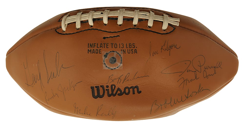 1968 Chicago Bears Team-Signed Football Including Dick Butkus, Gale Sayers, and Brian Piccolo - JSA